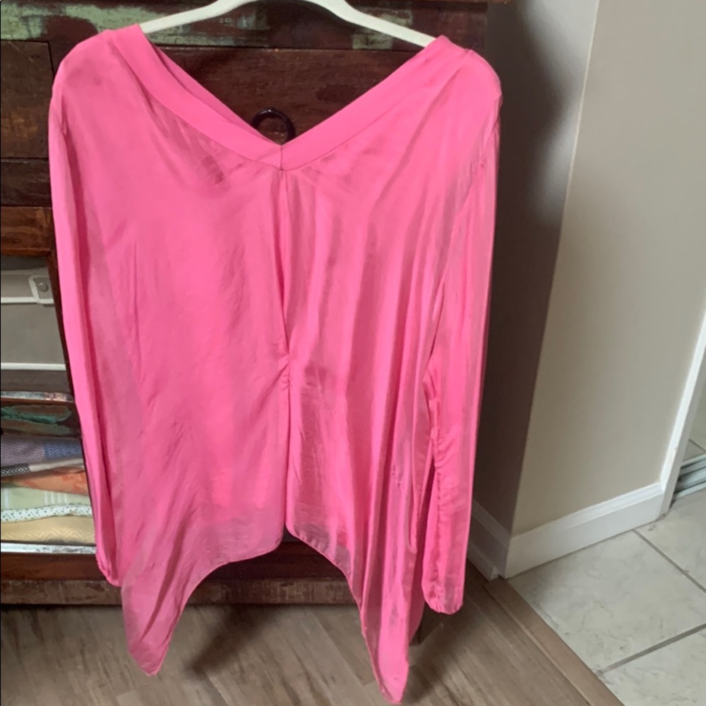 Vibrant Pink Silk Blouse